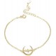 14K Gold Plated Moon Bracelet 925 Sterling Silver Crescent Moon Star Charm Bracelet Gift For Women 14K Gold Plated Moon Bracelet 925 Sterling Silver Crescent Moon Star Charm Bracelet Gift For Women